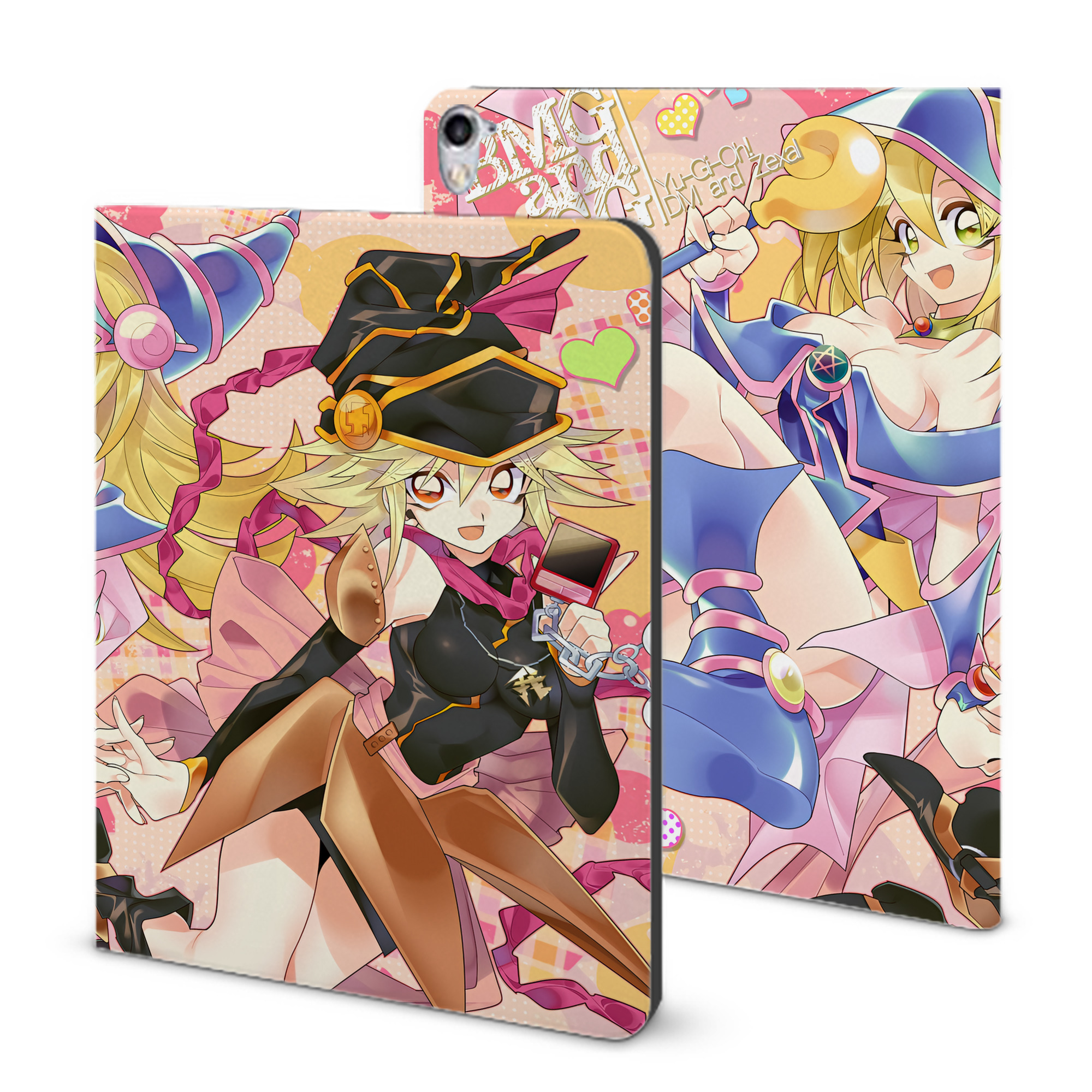 （画像用） 遊☆戯☆王 Yu-Gi-Oh! IPad ケース ブック型 PUレザー TPU 耐衝撃 軽量 薄型 ペン収納なし 全面保護 IPad 各モデル対応